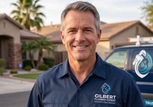 Master Plumber David Jones inspecting plumbing in Gilbert Arizona